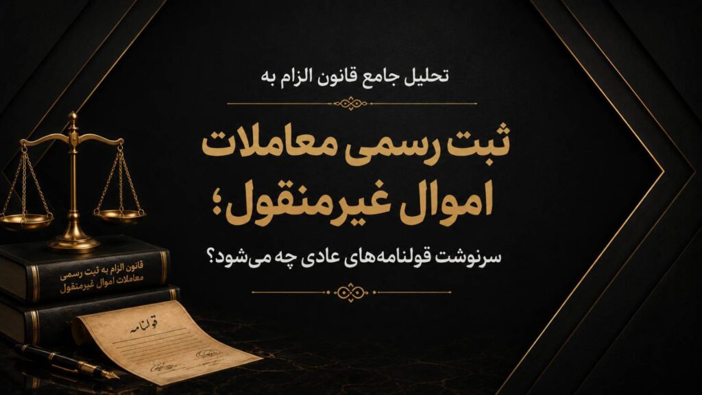 قانون الزام به ثبت رسمی معاملات غیر منقول
